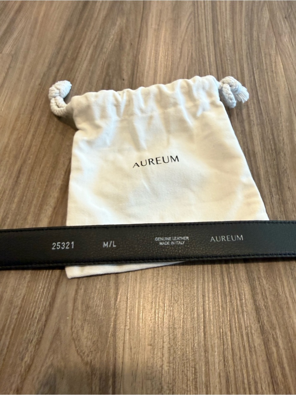 AUREUM No. 3 French Rope Belt Black Leather Size M/L - Picture 8 of 13